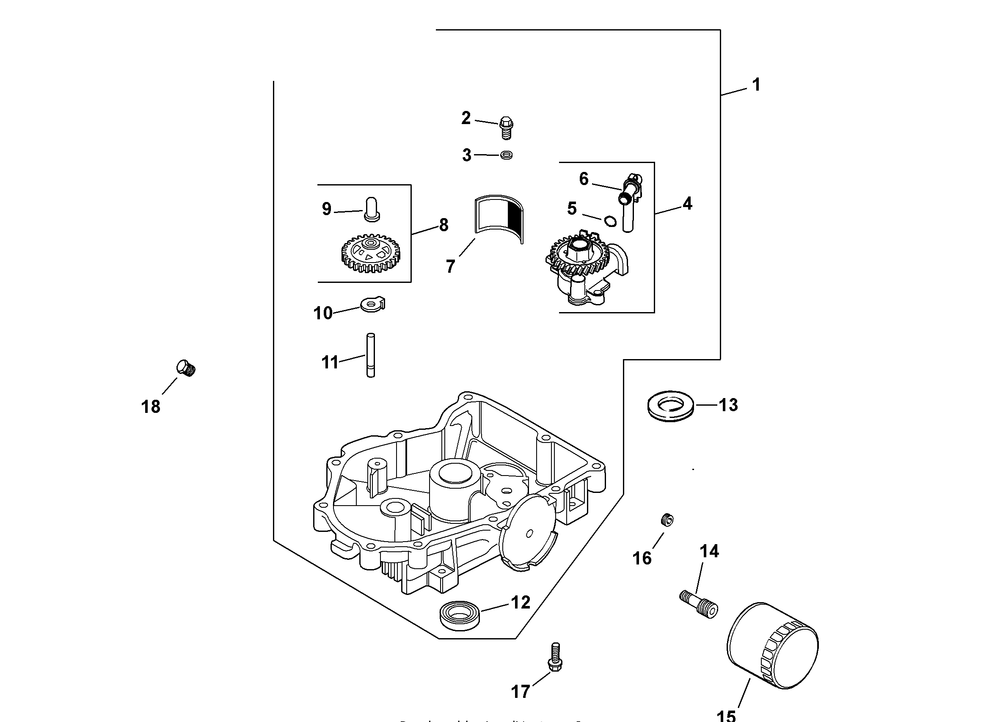 Kohler Cv680-3044 Oil Pan And Lubrication Diagram and Parts List for Z-FORCES48 (53BH5FJB-53BH5FJB050)(2013) Cub Cadet Lawn Tractor